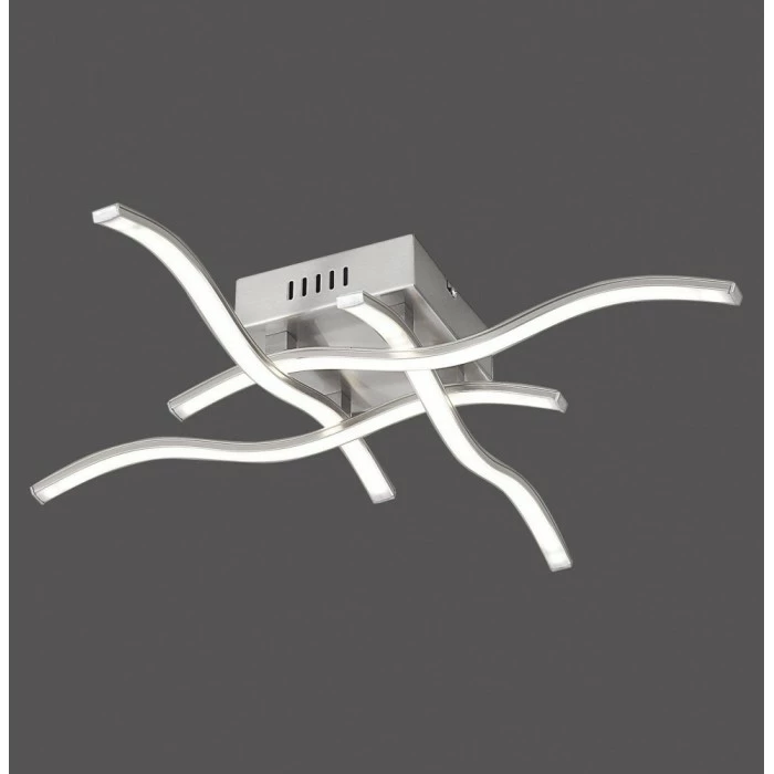 Leuchten Direkt Leuchtendirekt WAVE Deckenleuchte LED Edelstahl, 4-flammig – Bild 5