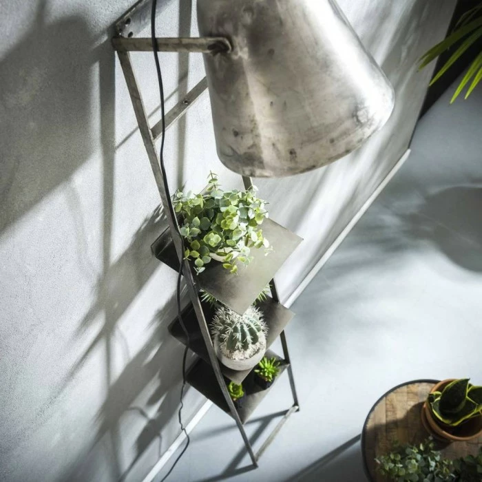 Hofstein LISSE Wandregallampe Schwarz, Grau, 1-flammig – Bild 3