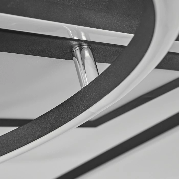 Hofstein Loftheim Deckenleuchte LED Chrom, Schwarz, Weiß, 1-flammig, Fernbedienung – Bild 6