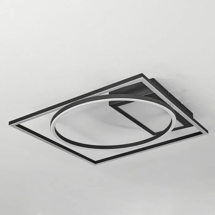 Hofstein Loftheim Deckenleuchte LED Chrom, Schwarz, Weiß, 1-flammig, Fernbedienung – Bild 8