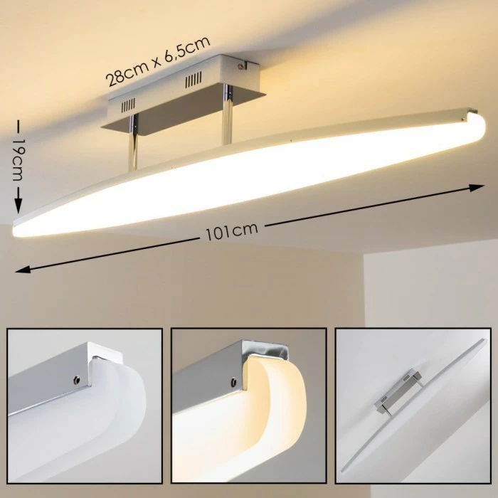 Brilliant Leuchten Madoc Deckenleuchte LED Chrom, 1-flammig – Bild 2