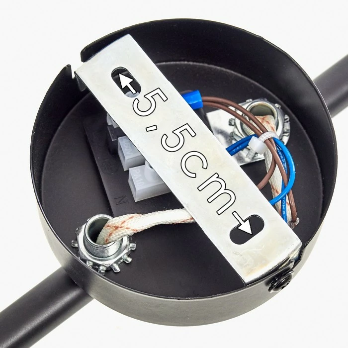 Hofstein Maidford Deckenleuchte Schwarz, 2-flammig – Bild 17