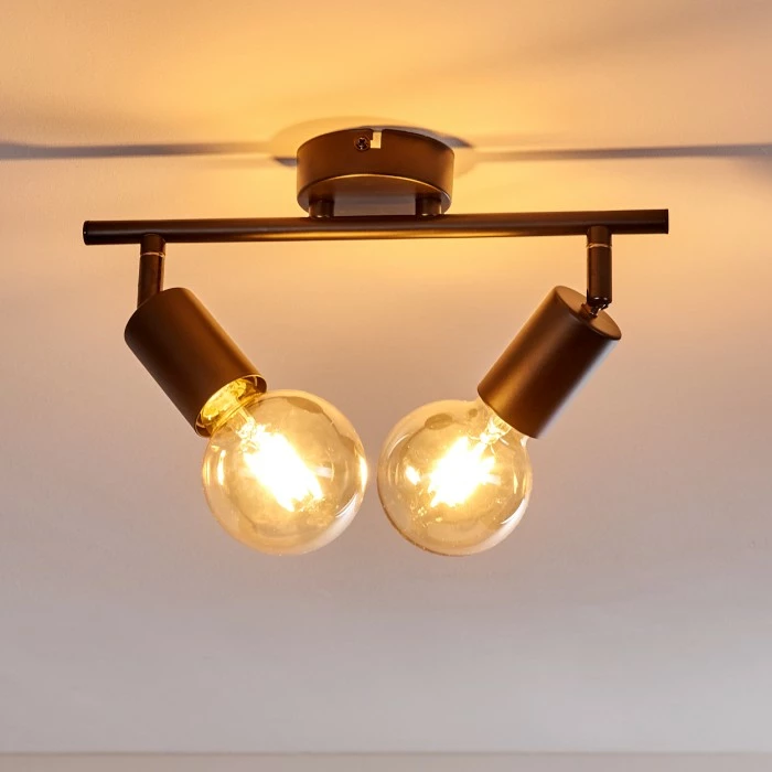 Hofstein Maidford Deckenleuchte Schwarz, 2-flammig – Bild 6