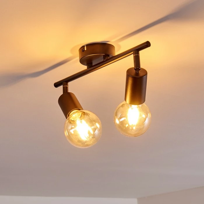 Hofstein Maidford Deckenleuchte Schwarz, 2-flammig – Bild 9