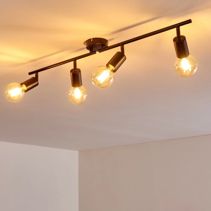 Hofstein Maidford Deckenleuchte Schwarz, 4-flammig – Bild 13