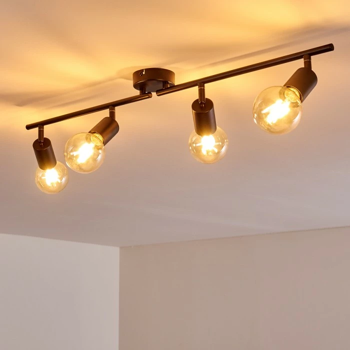 Hofstein Maidford Deckenleuchte Schwarz, 4-flammig – Bild 3