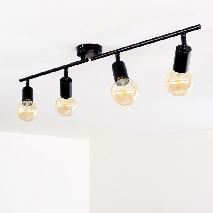 Hofstein Maidford Deckenleuchte Schwarz, 4-flammig – Bild 4