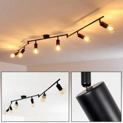 Hofstein Maidford Deckenleuchte Schwarz, 6-flammig