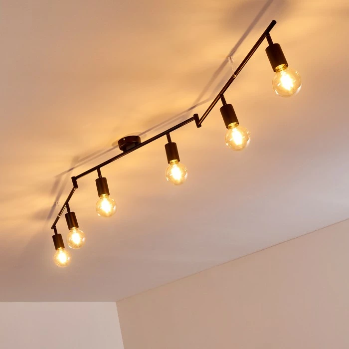 Hofstein Maidford Deckenleuchte Schwarz, 6-flammig – Bild 16