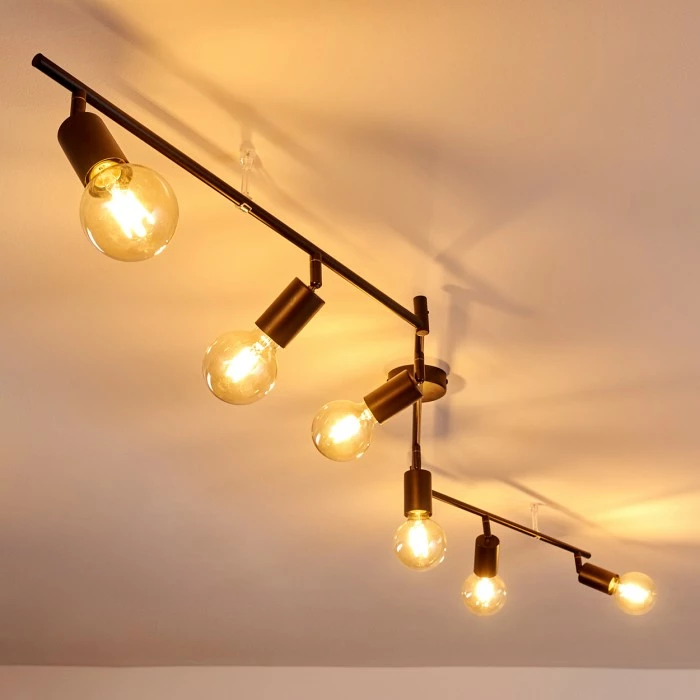 Hofstein Maidford Deckenleuchte Schwarz, 6-flammig – Bild 5