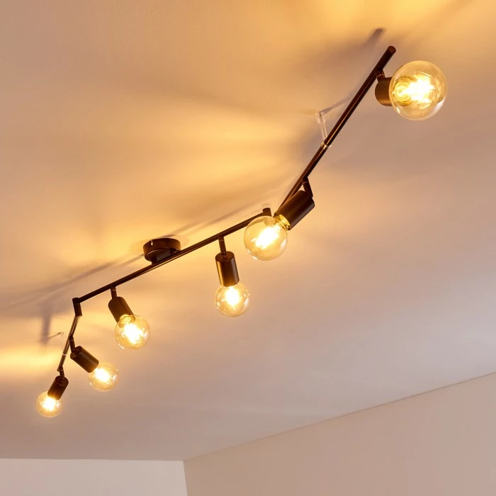 Hofstein Maidford Deckenleuchte Schwarz, 6-flammig – Bild 6