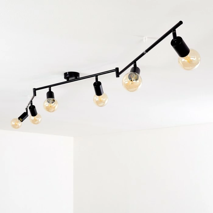 Hofstein Maidford Deckenleuchte Schwarz, 6-flammig – Bild 9