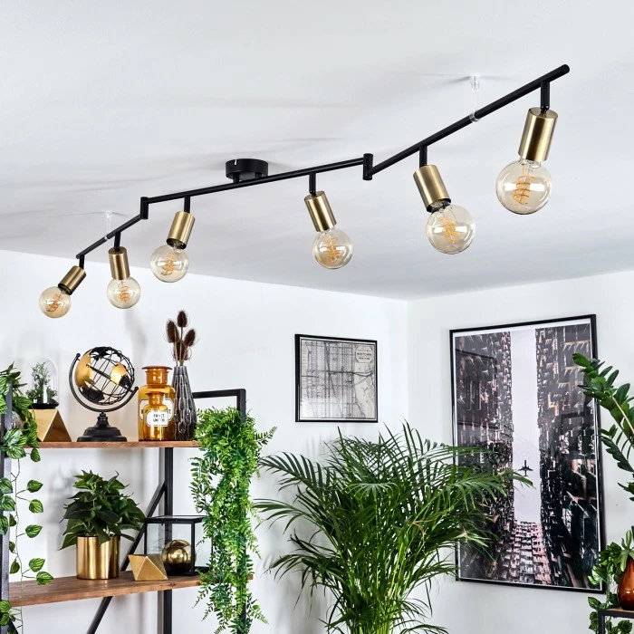 Hofstein Maidford Deckenleuchte Schwarz, 6-flammig – Bild 12