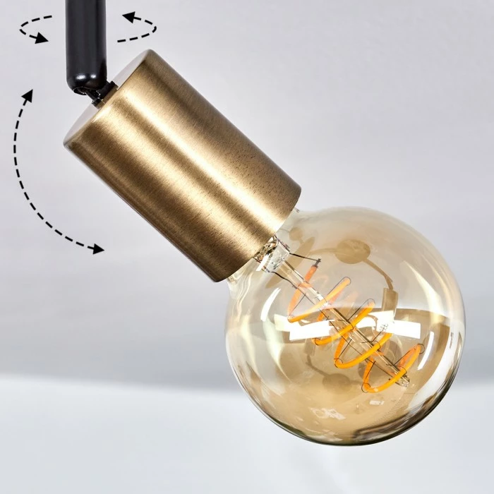 Hofstein Maidford Deckenleuchte Schwarz, 6-flammig – Bild 6