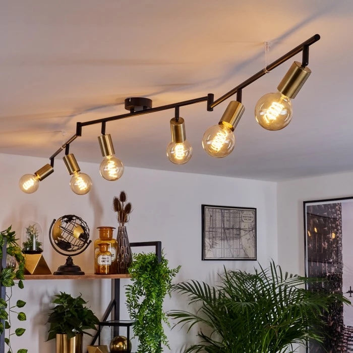 Hofstein Maidford Deckenleuchte Schwarz, 6-flammig – Bild 7