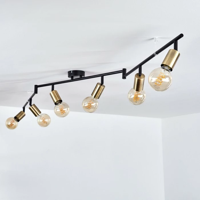 Hofstein Maidford Deckenleuchte Schwarz, 6-flammig – Bild 8