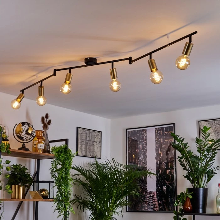 Hofstein Maidford Deckenleuchte Schwarz, 6-flammig – Bild 9