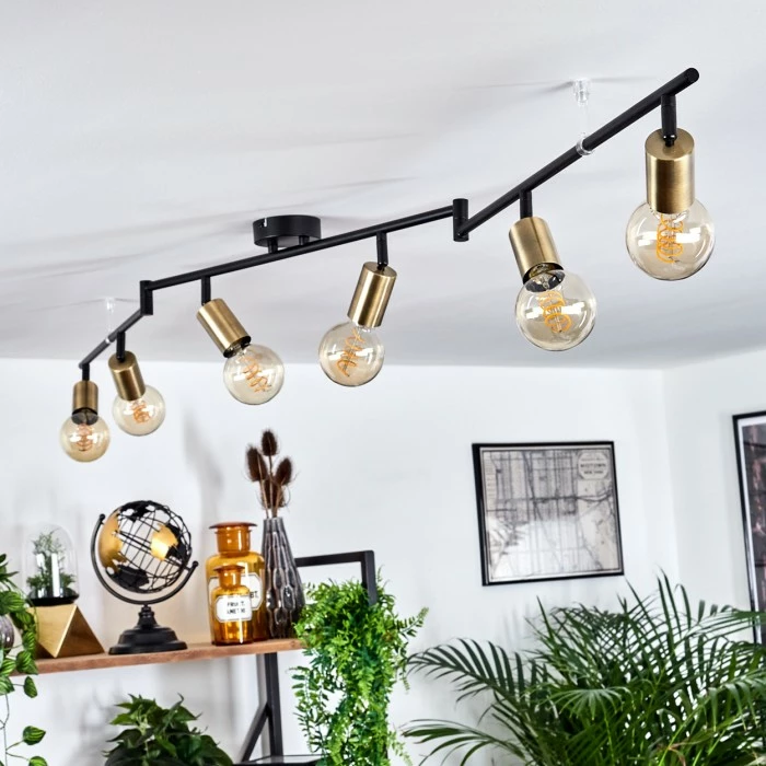 Hofstein Maidford Deckenleuchte Schwarz, 6-flammig – Bild 10