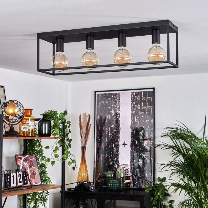 Hofstein Malao Deckenleuchte Schwarz, 4-flammig – Bild 11