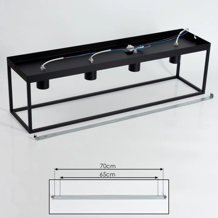 Hofstein Malao Deckenleuchte Schwarz, 4-flammig – Bild 5