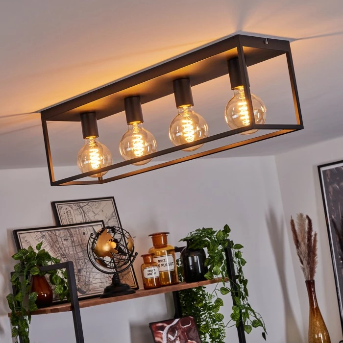 Hofstein Malao Deckenleuchte Schwarz, 4-flammig – Bild 7