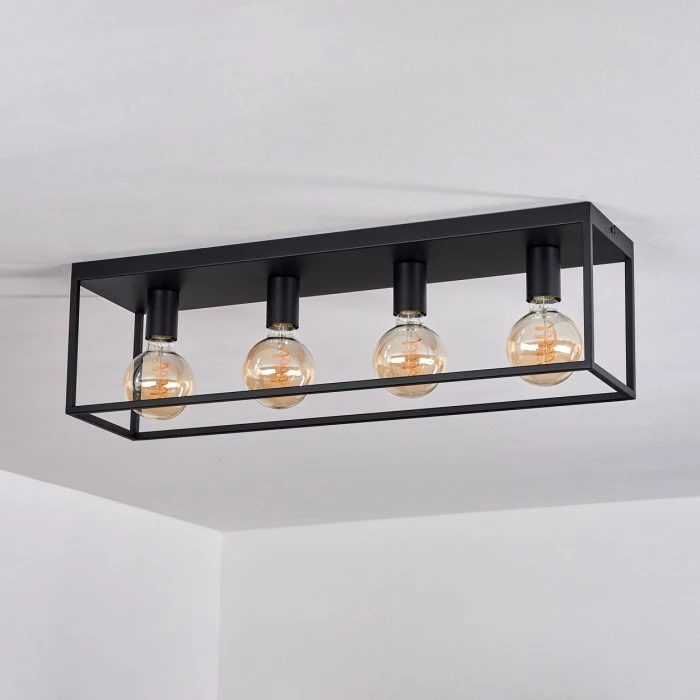 Hofstein Malao Deckenleuchte Schwarz, 4-flammig – Bild 8