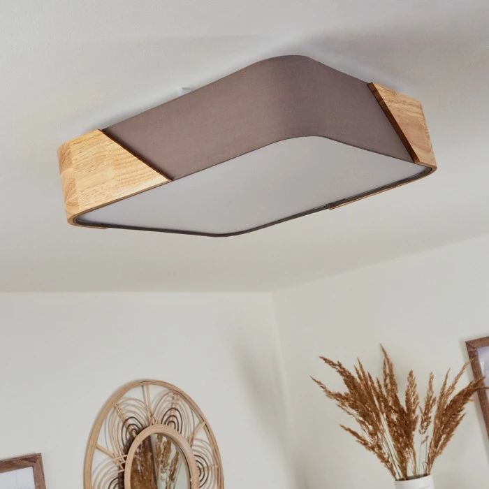 Hofstein Mjelstad Deckenleuchte Grau, Braun, Weiß, 2-flammig – Bild 2