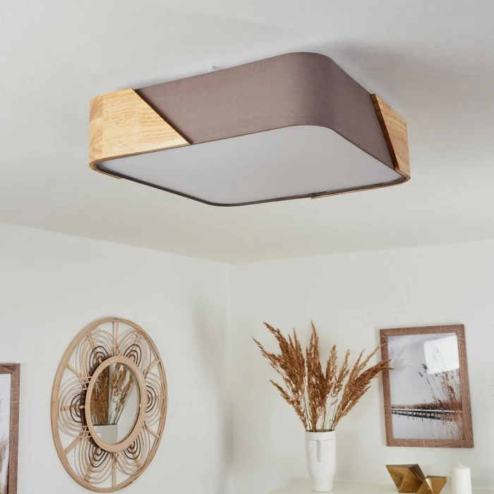 Hofstein Mjelstad Deckenleuchte Grau, Braun, Weiß, 2-flammig – Bild 11