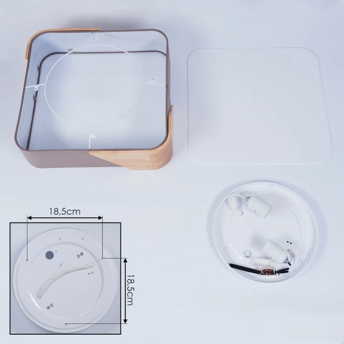 Hofstein Mjelstad Deckenleuchte Grau, Braun, Weiß, 2-flammig – Bild 5