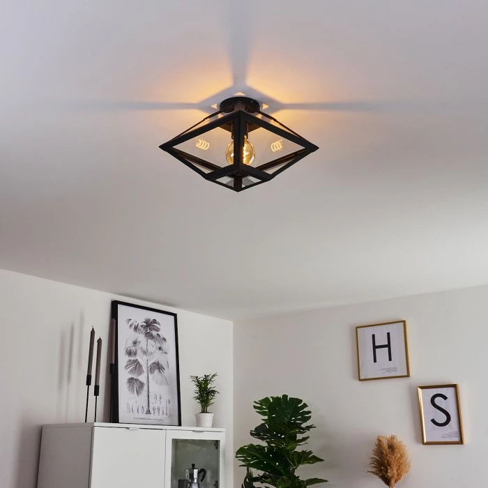 Hofstein Moraira Deckenleuchte Schwarz, 1-flammig – Bild 14