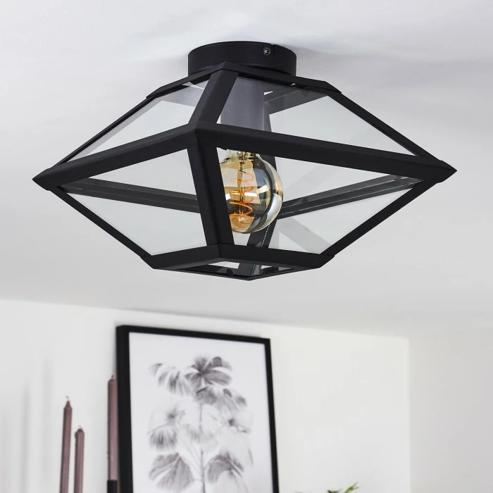 Hofstein Moraira Deckenleuchte Schwarz, 1-flammig – Bild 15