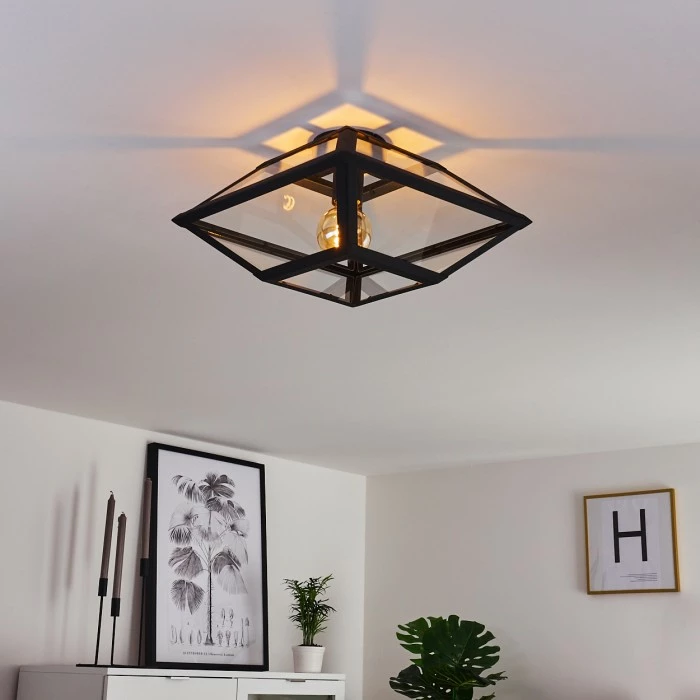 Hofstein Moraira Deckenleuchte Schwarz, 1-flammig – Bild 15