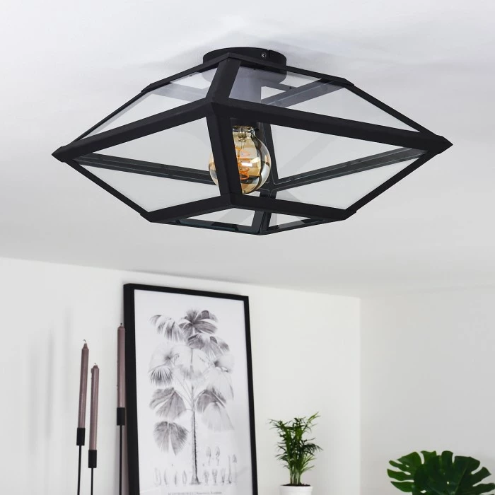 Hofstein Moraira Deckenleuchte Schwarz, 1-flammig – Bild 16