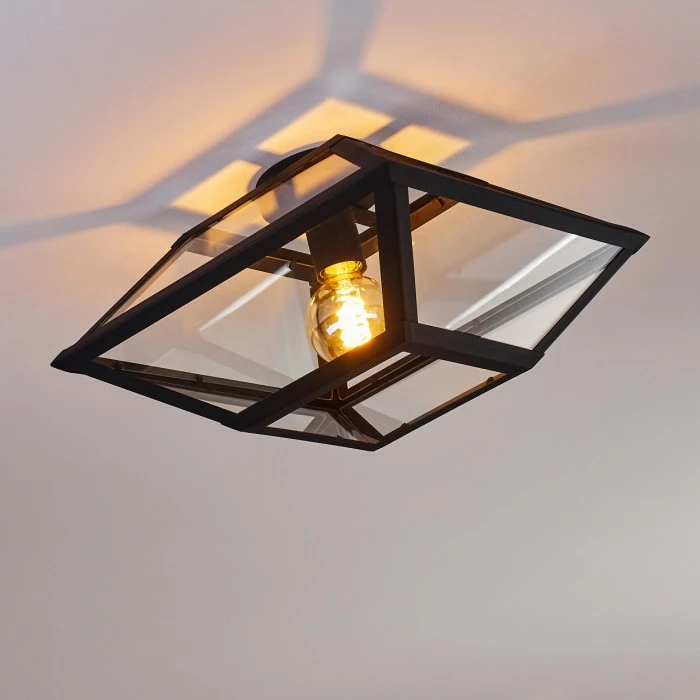 Hofstein Moraira Deckenleuchte Schwarz, 1-flammig – Bild 4