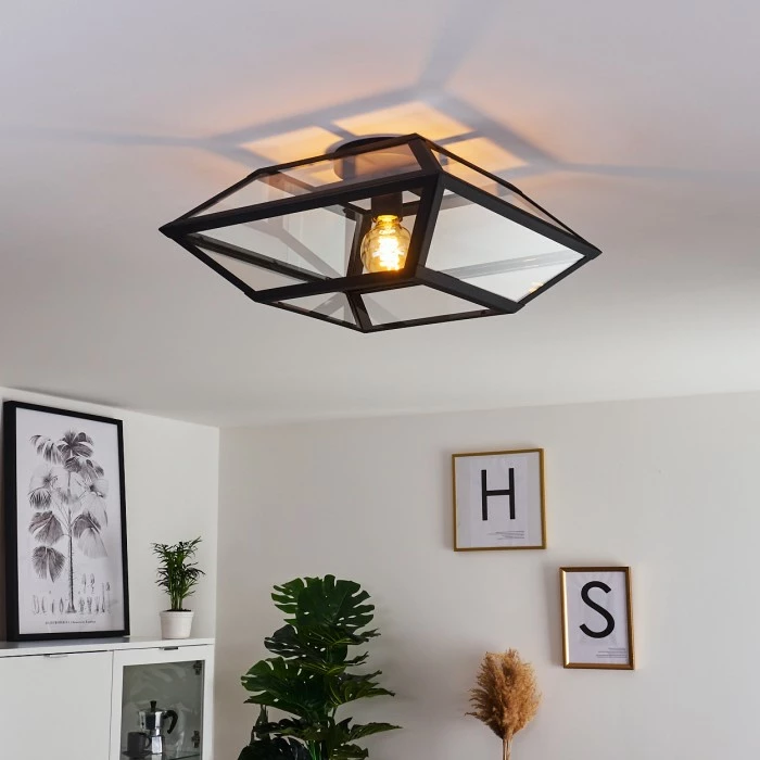 Hofstein Moraira Deckenleuchte Schwarz, 1-flammig – Bild 13