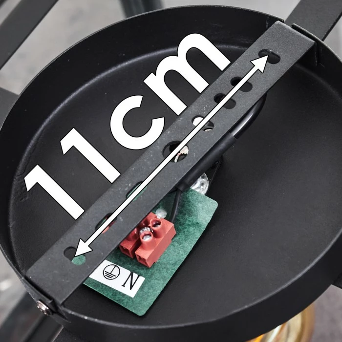 Hofstein Moraira Deckenleuchte Schwarz, 1-flammig – Bild 16