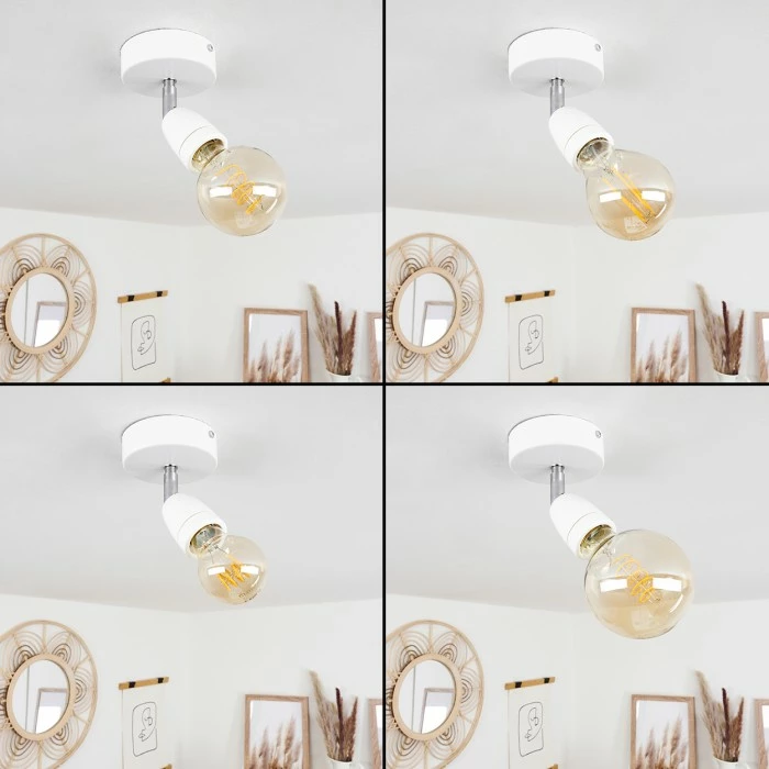 Hofstein Musland Deckenleuchte Chrom, Weiß, 1-flammig – Bild 2