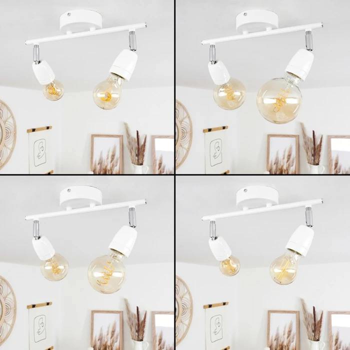 Hofstein Musland Deckenleuchte Chrom, Weiß, 2-flammig – Bild 2