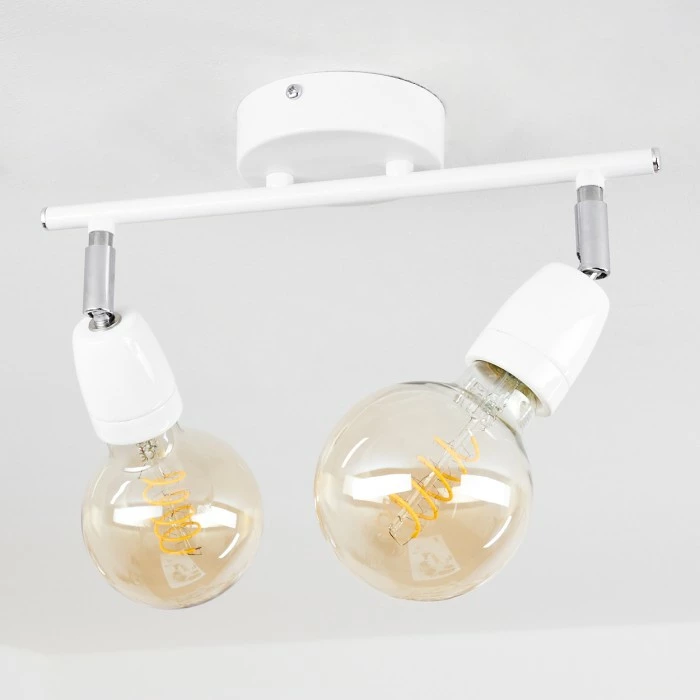 Hofstein Musland Deckenleuchte Chrom, Weiß, 2-flammig – Bild 8