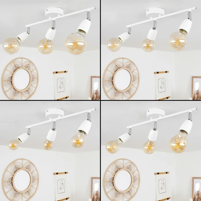 Hofstein Musland Deckenleuchte Chrom, Weiß, 3-flammig – Bild 2