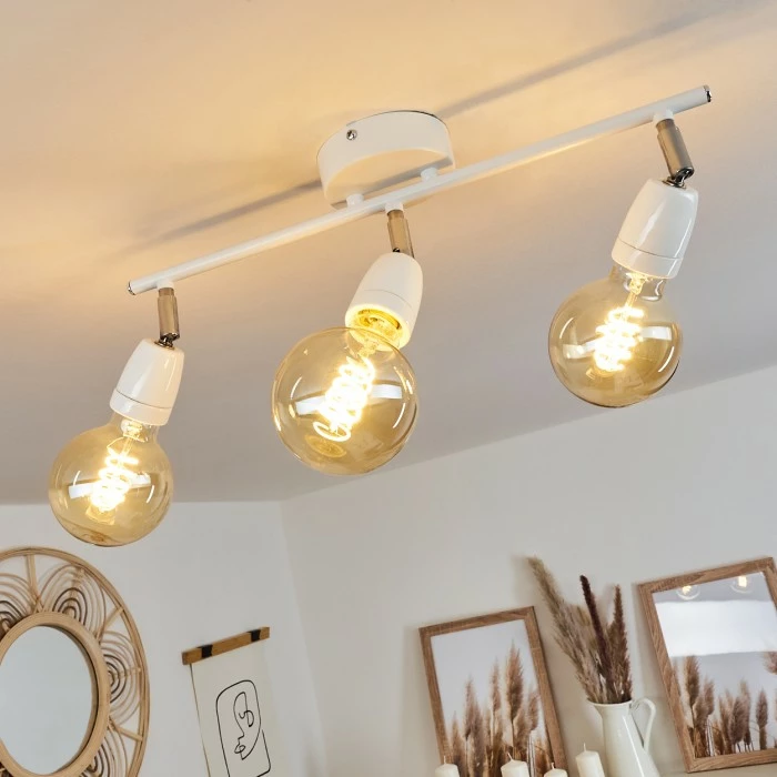 Hofstein Musland Deckenleuchte Chrom, Weiß, 3-flammig – Bild 7