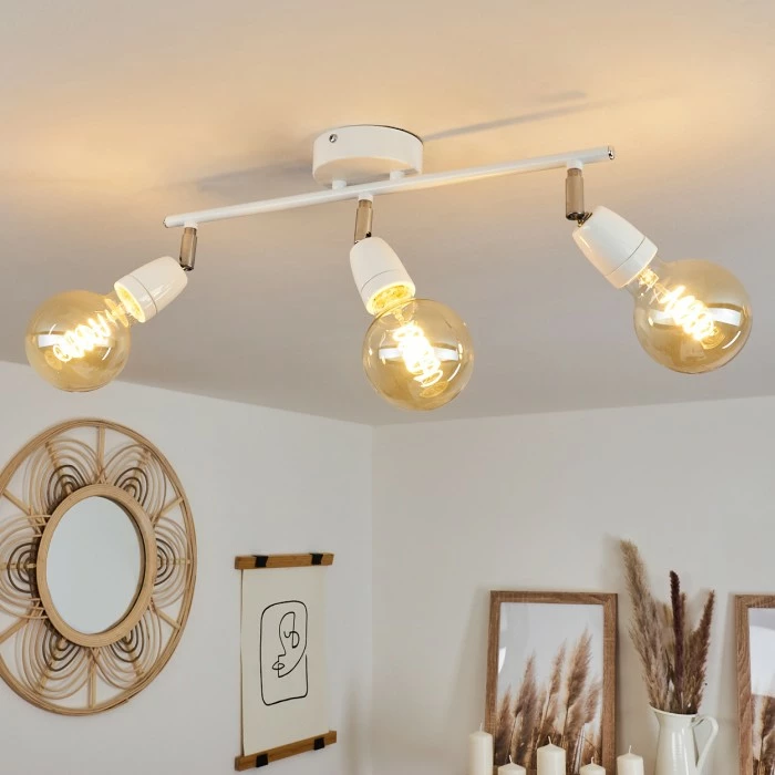 Hofstein Musland Deckenleuchte Chrom, Weiß, 3-flammig – Bild 9