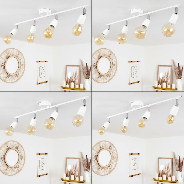 Hofstein Musland Deckenleuchte Chrom, Weiß, 4-flammig – Bild 2