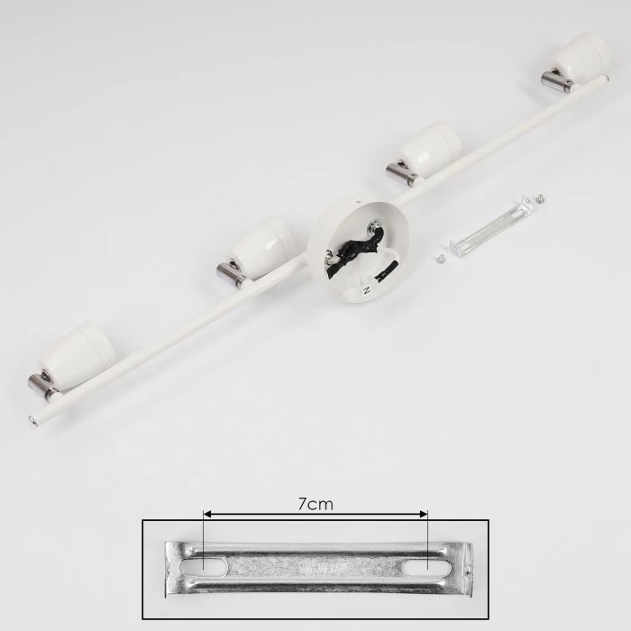 Hofstein Musland Deckenleuchte Chrom, Weiß, 4-flammig – Bild 5