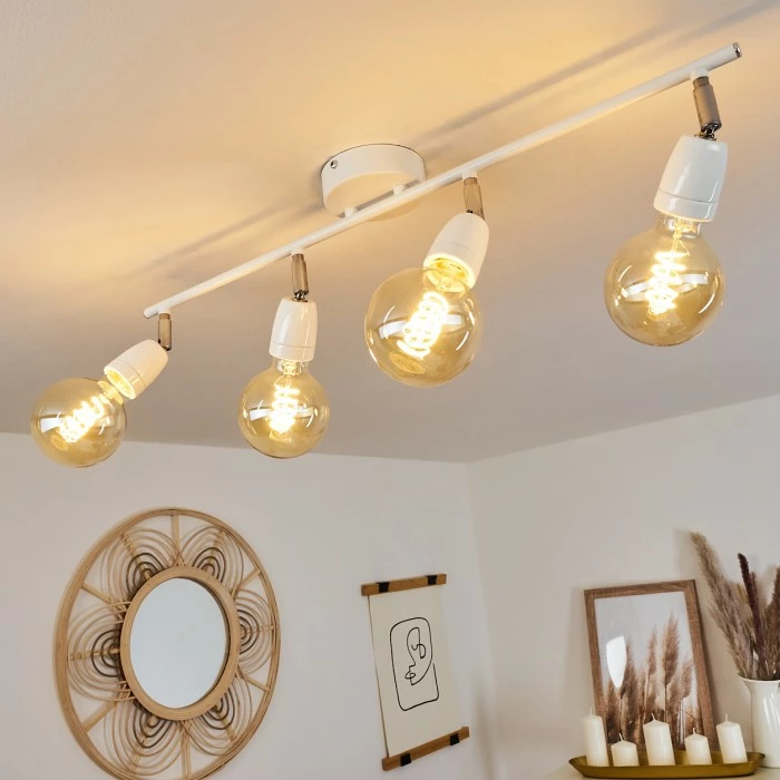 Hofstein Musland Deckenleuchte Chrom, Weiß, 4-flammig – Bild 7