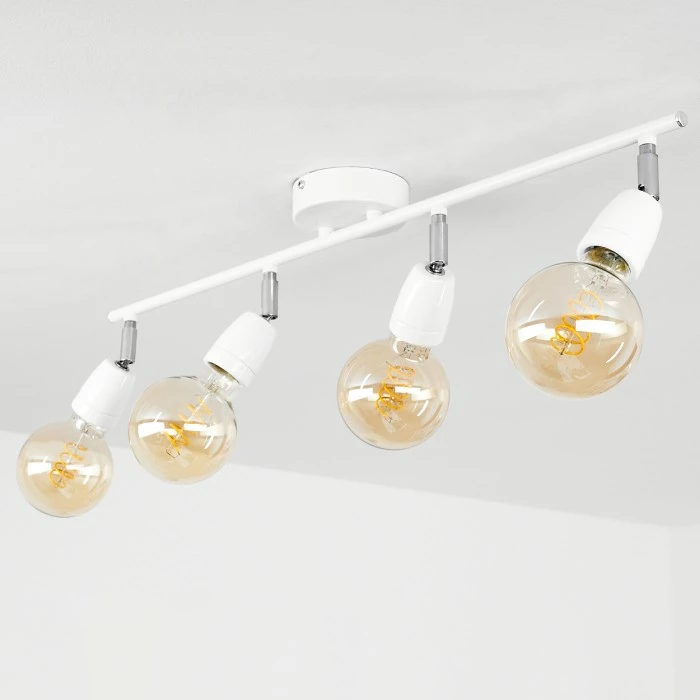 Hofstein Musland Deckenleuchte Chrom, Weiß, 4-flammig – Bild 8