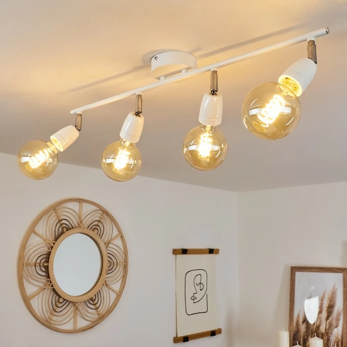 Hofstein Musland Deckenleuchte Chrom, Weiß, 4-flammig – Bild 9