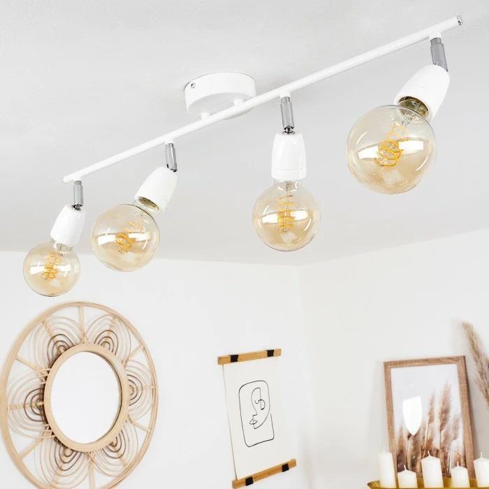 Hofstein Musland Deckenleuchte Chrom, Weiß, 4-flammig – Bild 10