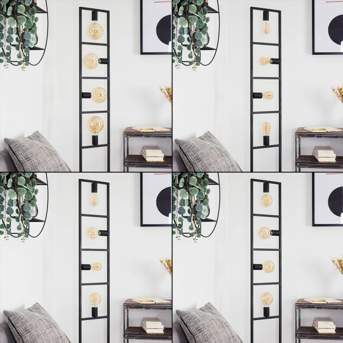 Hofstein Nanbong Stehleuchte Schwarz, 4-flammig – Bild 2