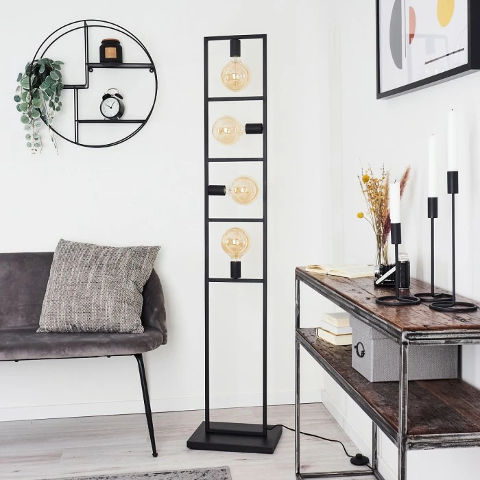Hofstein Nanbong Stehleuchte Schwarz, 4-flammig – Bild 11